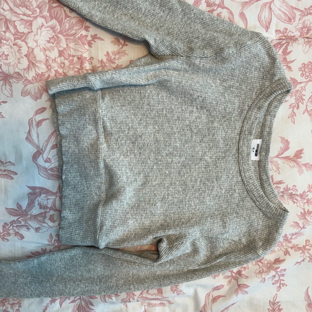 Cotton On Light Gray Cropped Women's Sweater